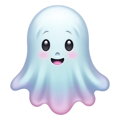Kawaii pastel ghost floating sticker