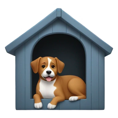 A human in a dog house  sticker