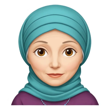 55 yaş başı kapalı teyze sticker