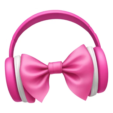 Apple headphones with pink bows  sticker