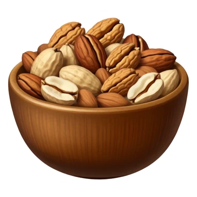 a bowl of nuts sticker