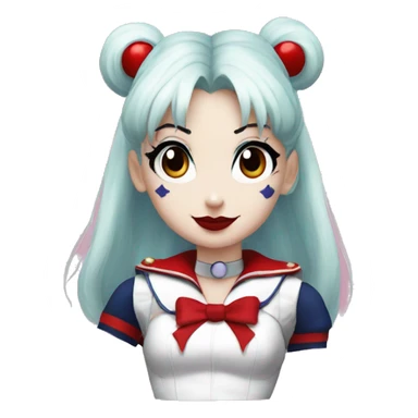 Sailor moon harley quinn  sticker