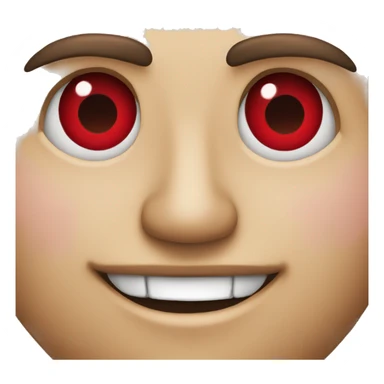 red eyes smile sticker