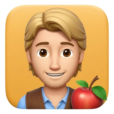 Crie um emoji 3D estilo Apple inspirado no personagem Flynn Rider (José) de Enrolados: pele clara, cabelo castanho, sorriso charmoso, sobrancelha arqueada, expressão confiante e divertida sticker