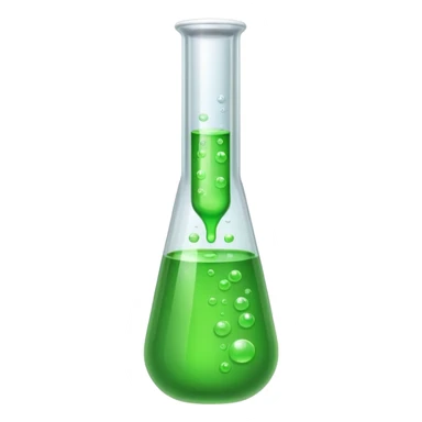 test tube with green liquid sticker