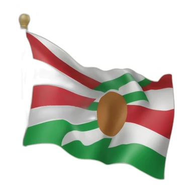 le drapeau de Madagascar avec des cœurst sticker