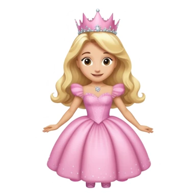 an emoji of ariana grande in her character of glinda in the movie wicked sticker