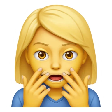 Nervous emoji that bite his nails sticker