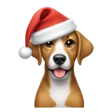 Dog wear a Christmas Hat sticker