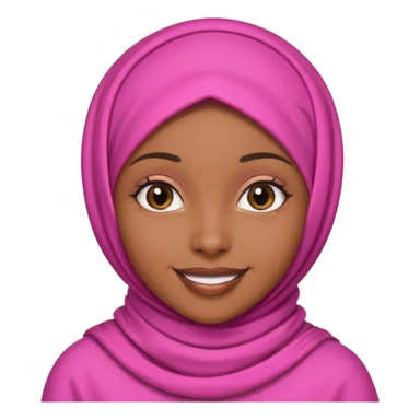Brownskin black girl with pink hijab  sticker