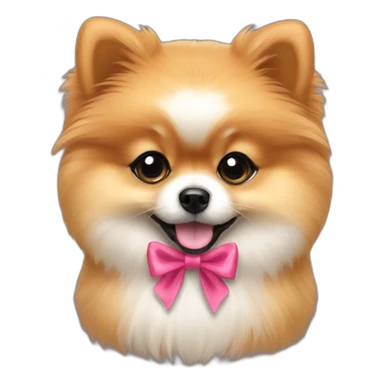 Pomeranian puppy bow sticker