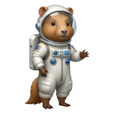 capybara in space suit sticker