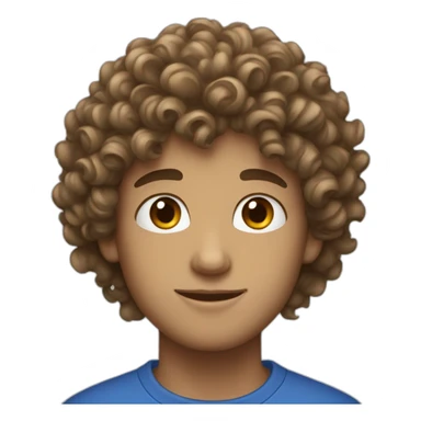 18 year old curly haired guy with blue eyes sticker