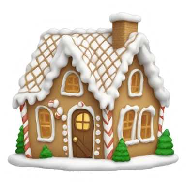 Cosy white gingerbread house  sticker