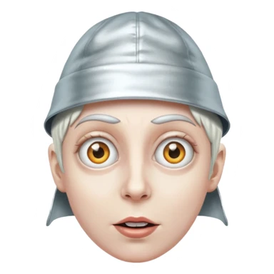 foil hat crazy eye sticker