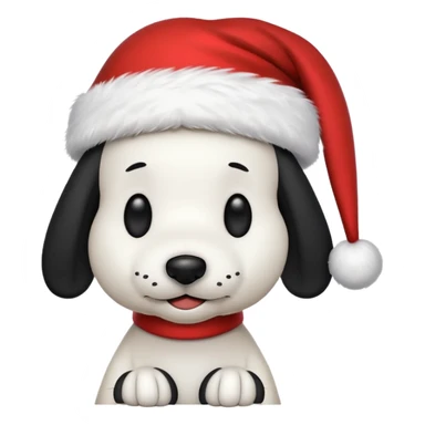 Snoopy wearing a Christmas hat  sticker
