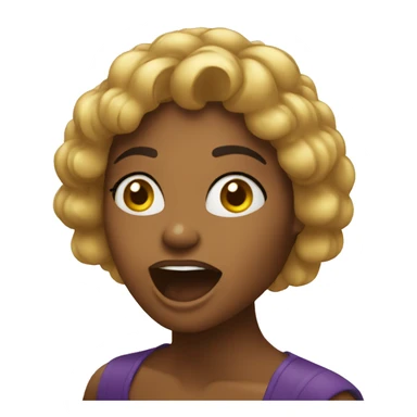 Mulher negra cantando sticker