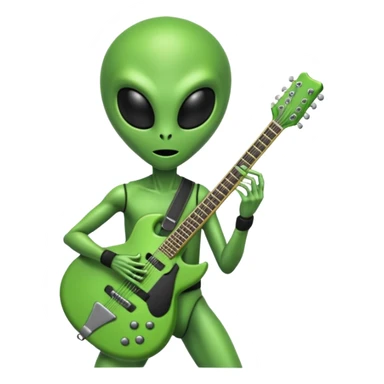Un alien qui joue de la guitare sticker