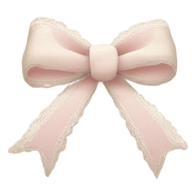 Create a girly, coquette-style checkmark emoji sticker in soft pink and cream tones. It should look elegant and delicate, with a subtle bow or lace detail to match a vintage aesthetic. sticker