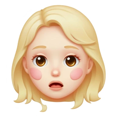 Blushing drooling emoji with glue on face 🤤+🥴+🥛 sticker