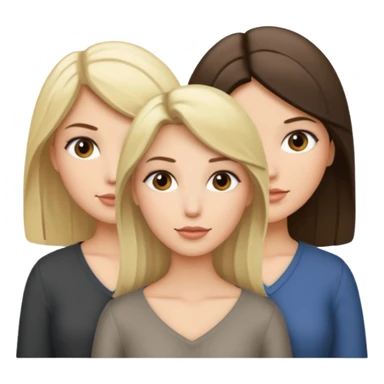 Three women blonde brunette gray sticker