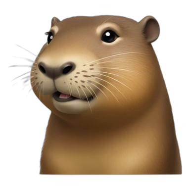 Une loutre sur un capybara sticker