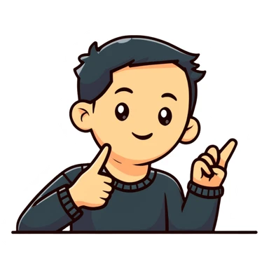 Person pointing to ear, deaf individual sticker