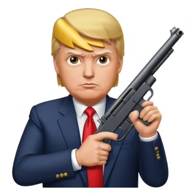 Donald trump with a gun sticker