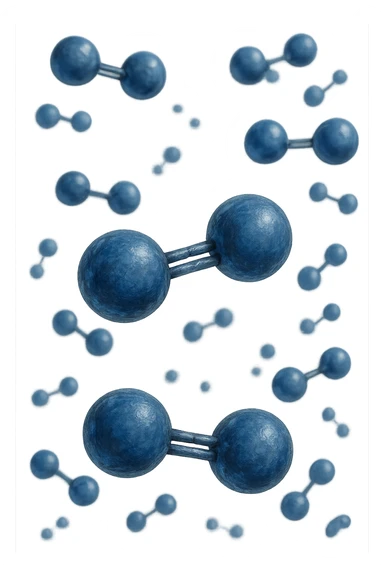 molecole di ossigeno che volano realistiche sticker