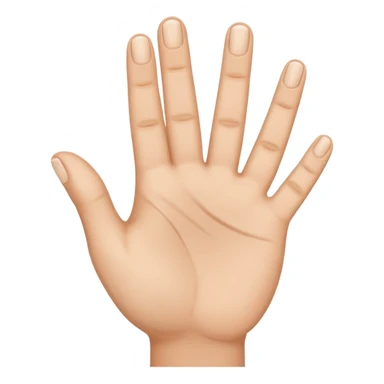 Create hand gesture with three fingers shaped downward in the shape of a letter M sticker