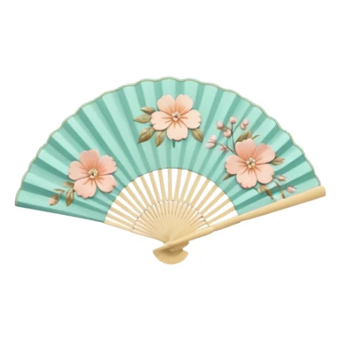 aesthetic hand fan sticker
