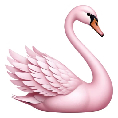 pastel pink swan sticker