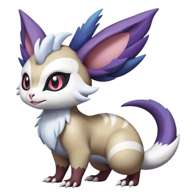 Shiny Furret-Absol-Noibat-Noivern-Hybrid (Full body) sticker