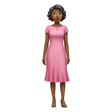 Women wearing pink dress standing up sticker