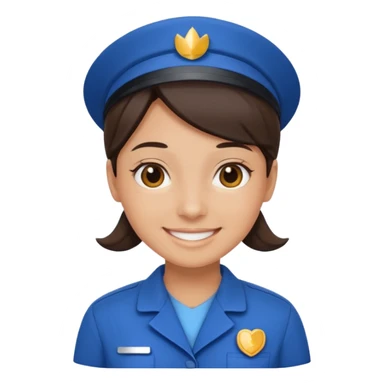 Care assistant my picture in blue uniform sticker