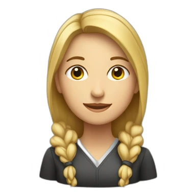 Mujer estudiante mediana edad rubia y con fafas sticker