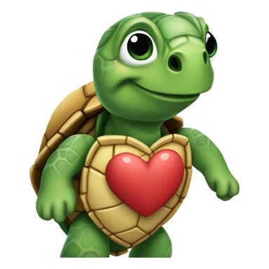 Tortuga corazón sticker