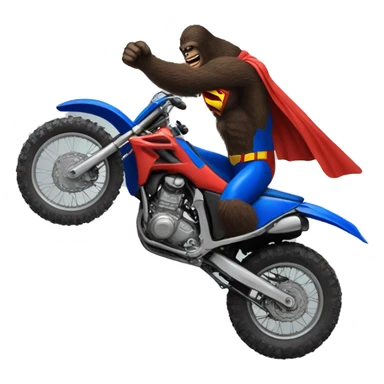 Big foot doing a Superman trick on a dirtbike  sticker