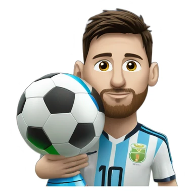Lionel Messi Kissing the world cup sticker