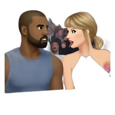 Taylor swift winning and Kanye west losing sticker