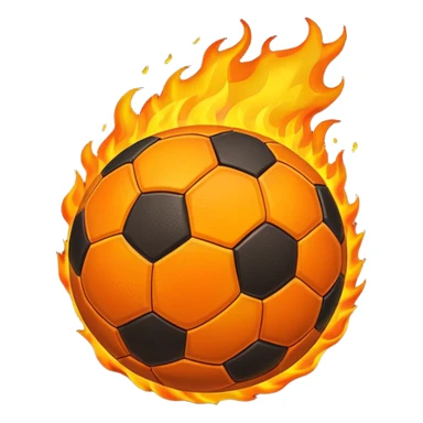 Football on fire sticker