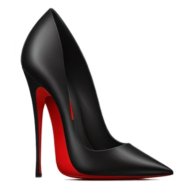 Black valentino high heels with red bottom sticker
