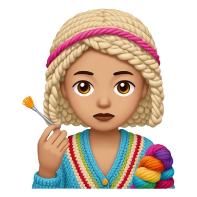 unhappy crochet master sticker