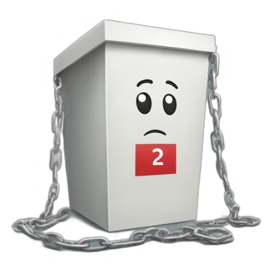 sad ballot box in chain sticker