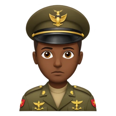 A portrait of an Iraqi soldier, shown from head to chest sticker