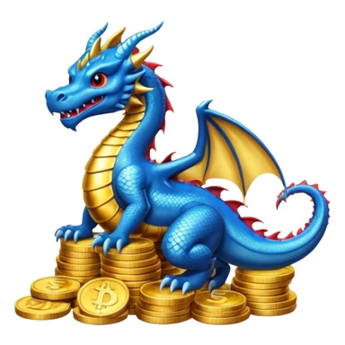 strack coins blue dragon sticker