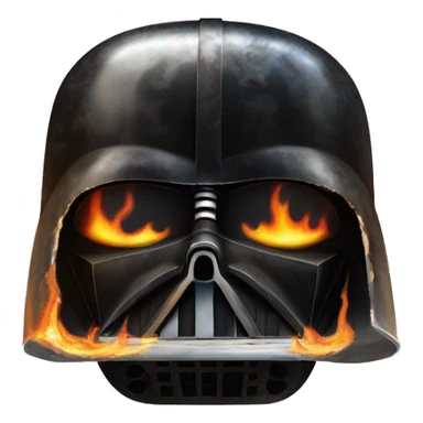 Darth Vader’s black painted airstream rc caravan rusted holographic flames  sticker