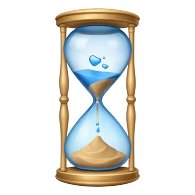blue hourglass sticker