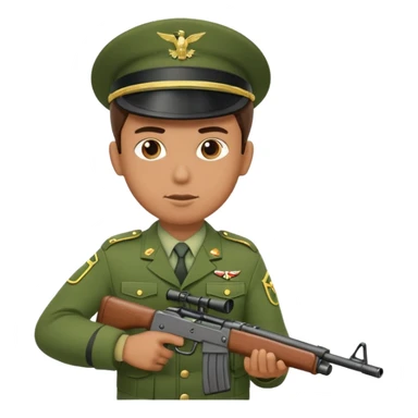 army man firing sticker