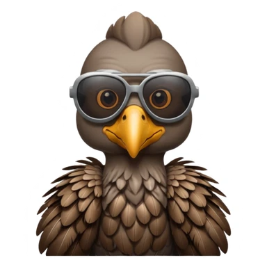 vulture wearing reflective sunglasses sticker